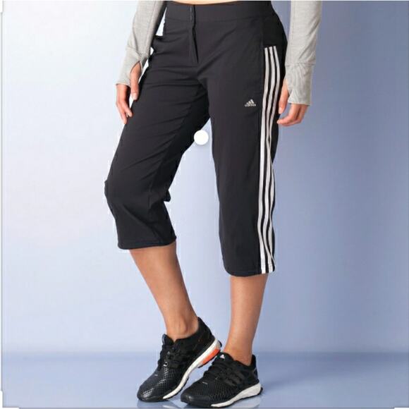 🚨SALE🚨 Adidas 3/4 Pants Charcoal and Lavender Capri 3/$10 4/$12 5/$15 - Picture 7 of 8